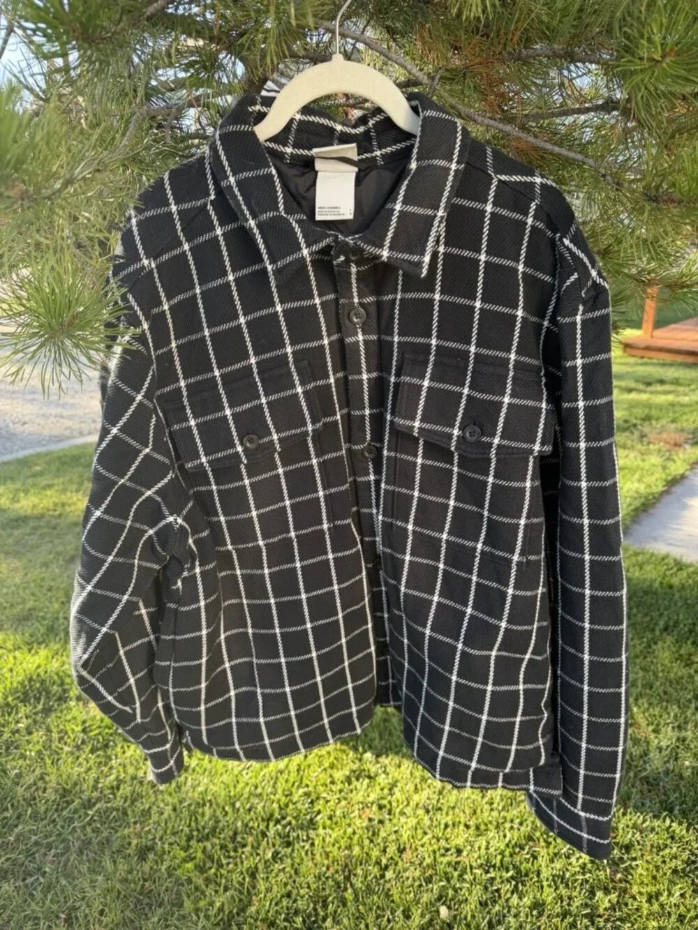 The North Face Valley Twill Utility Shacket TNF black grid lined L gorpcore hike